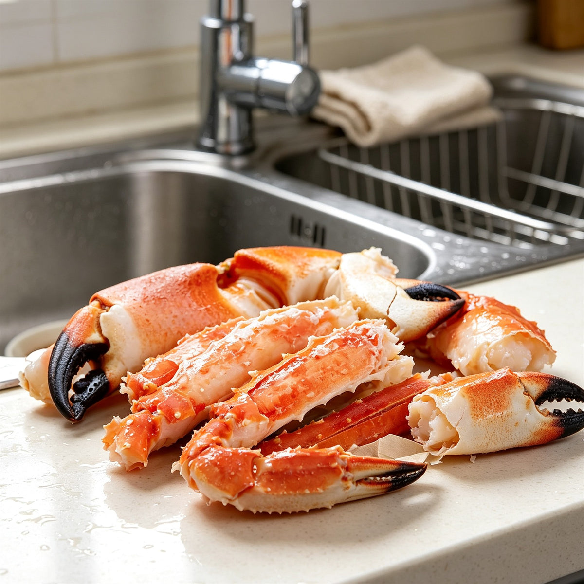 Cooked Split King Crab Claws