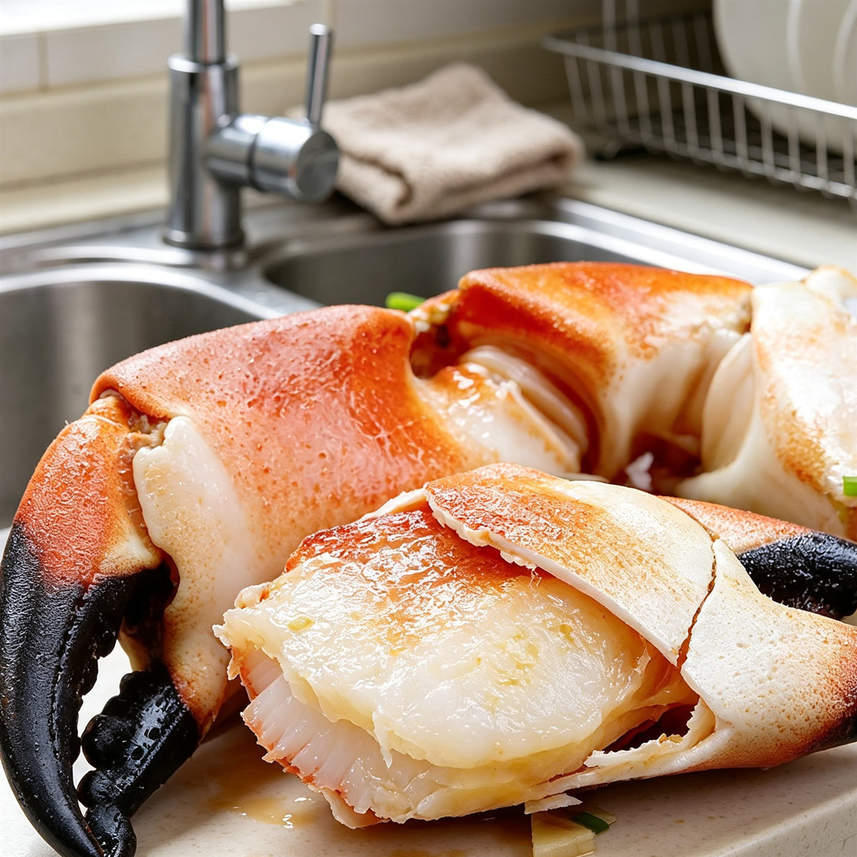 Cooked Split King Crab Claws