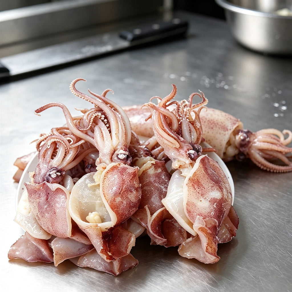Fresh Plump Whole Raw Squid