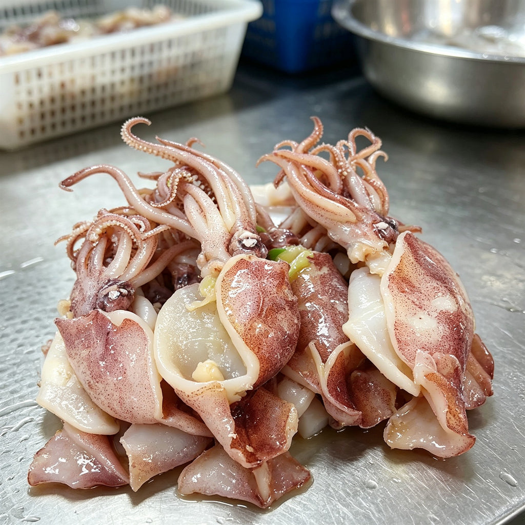 Fresh Plump Whole Raw Squid